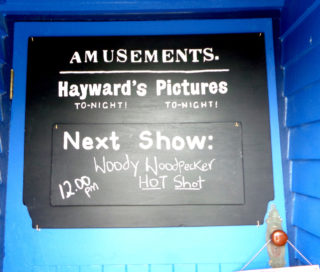 3.10.2020 replicated sign from 1913 for our movie theater