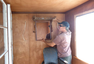 Scott Tries Different Mirror Sizes For Our Barber Shop.