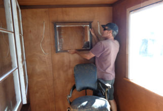 Scott Tries Different Mirror Sizes For Our Barber Shop.