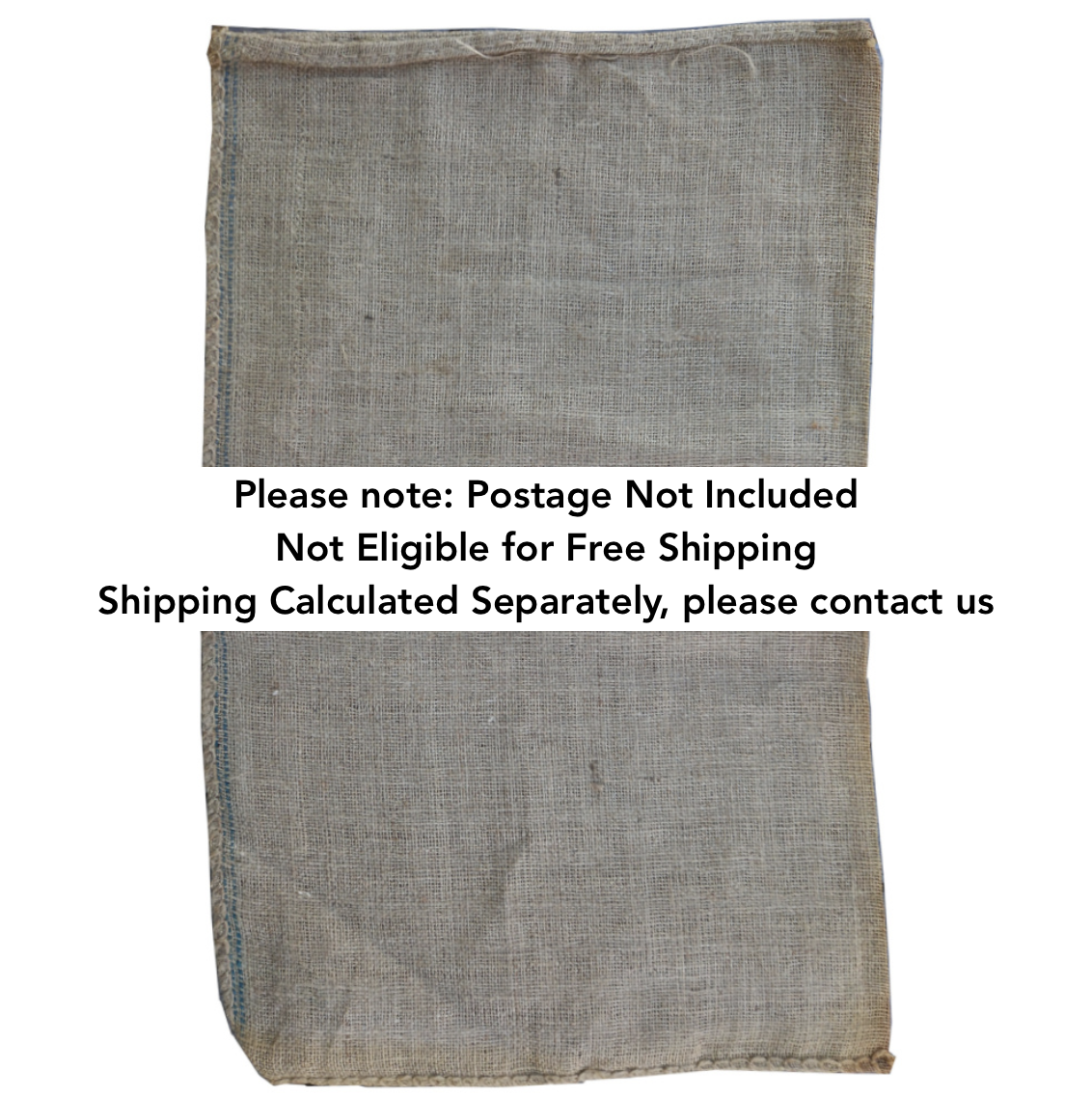 Hessian sack made from natural jute fabric, available from Willow Bank Heritage Village.