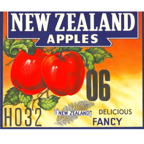 Original 1950s NZ Apple Label Delicious Fancy 06