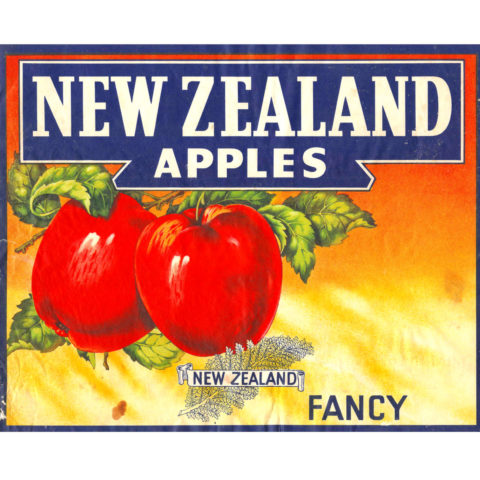 Original 1950s NZ Apple Label Fancy
