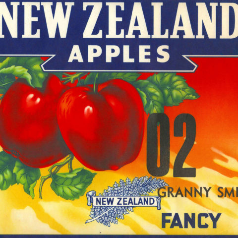 Original 1950s NZ Apple Label Granny Smith Fancy 02