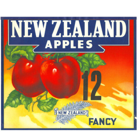 Original 1950s NZ Apple Label Fancy 12 (NZA-002)