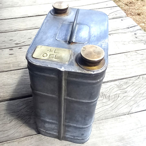 1940s WWII Swiss Army Oil Can 4 Litres