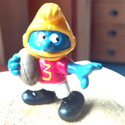 20132 Football Smurf With Number 3 (American Football Schlumpf)