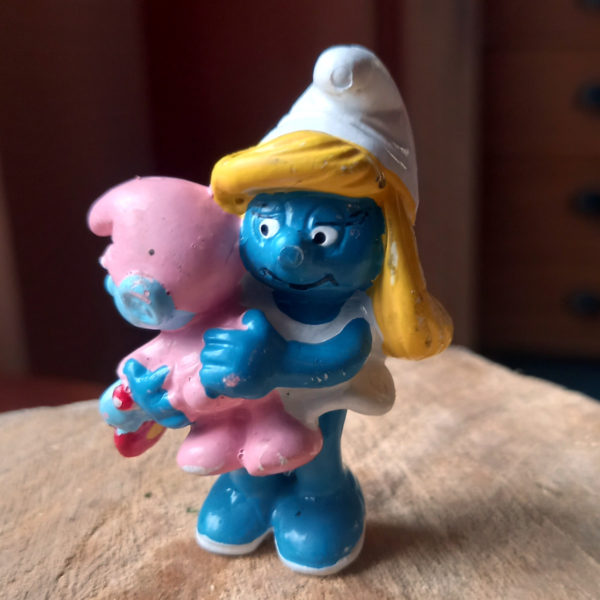 Schlumpf Schlümpfe === 2.0192 === Schlumpfine mit Baby Schleich smurfette 