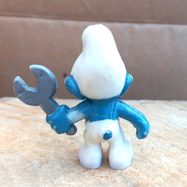 20012 Mechanic Smurf Grey Wrench White Pants (Mechaniker Schlumpf) #2 - Image 3