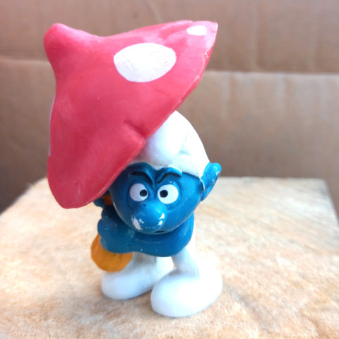 20118 Umbrella Smurf With Red Umbrella (Schirmschlumpf Mit Rotem Schirm) #2