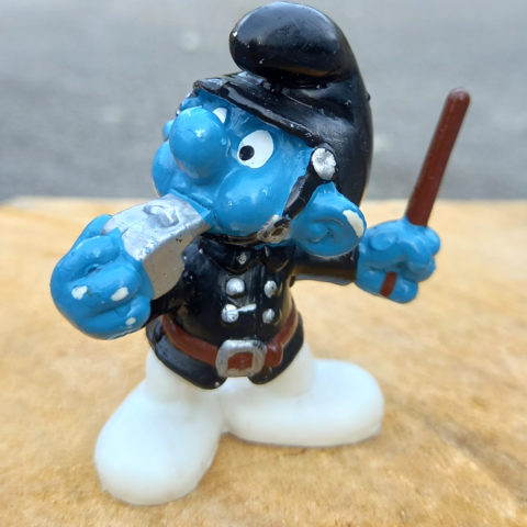 20123 Policeman Smurf In Black Uniform (Polizist Schlumpf) #2