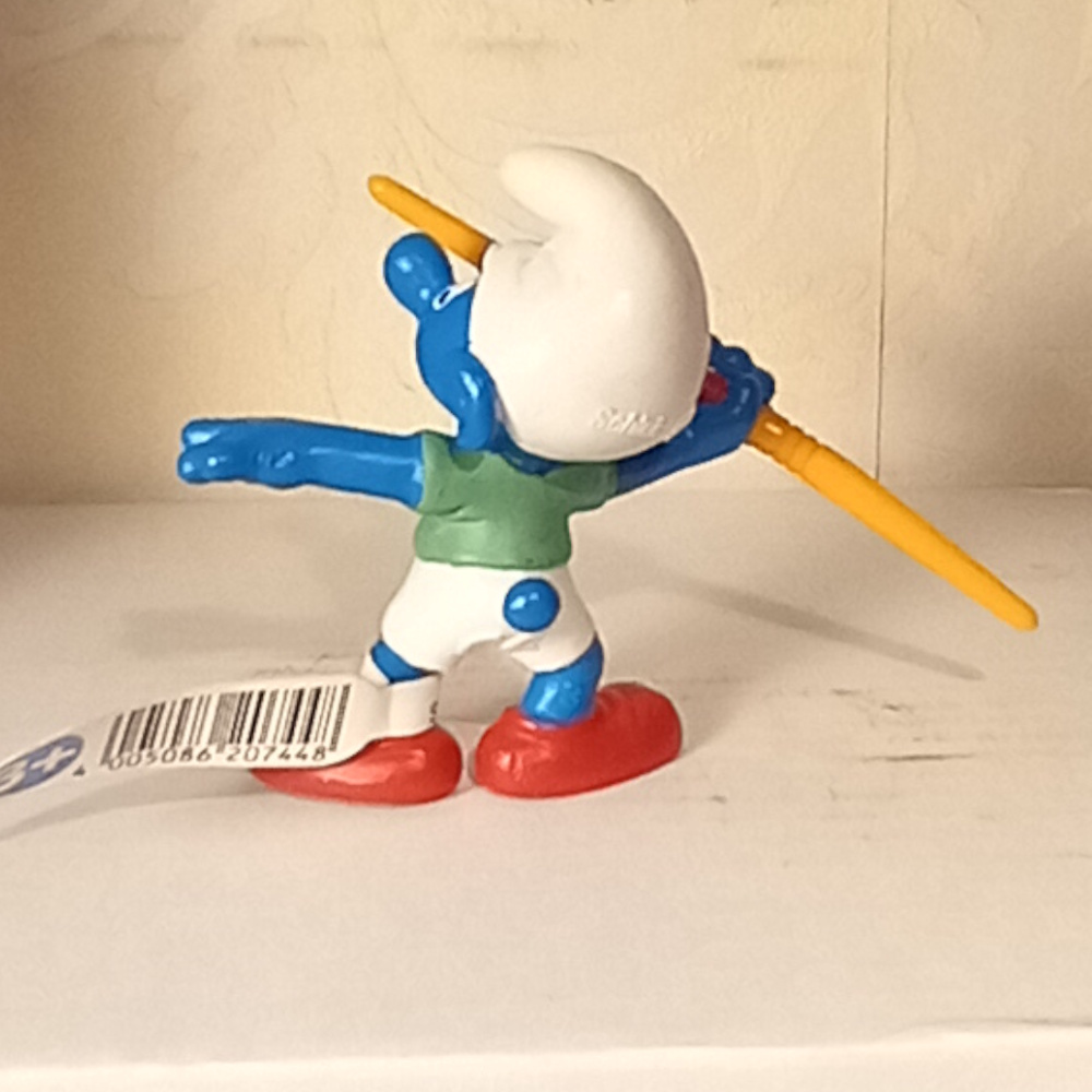 20744 Olimpiadi Javelin Thrower Giavellotto 1A  PUFFO PUFFI SMURFS SCHTROUMPF 
