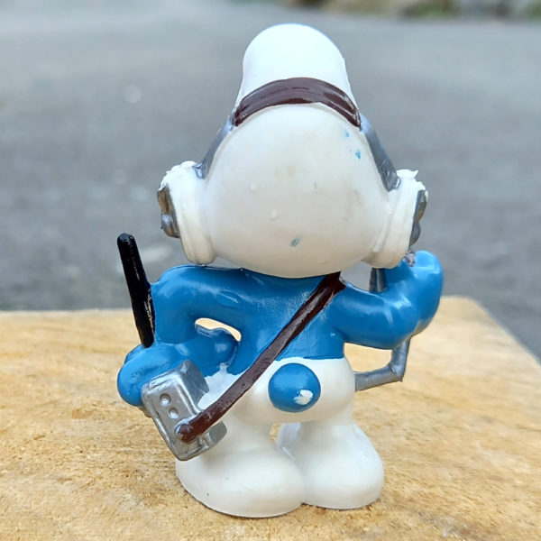 20143 CB Operator Smurf with Silver Radio (CB Funker Schlumpf mit Silber Radio) #1 - Image 3