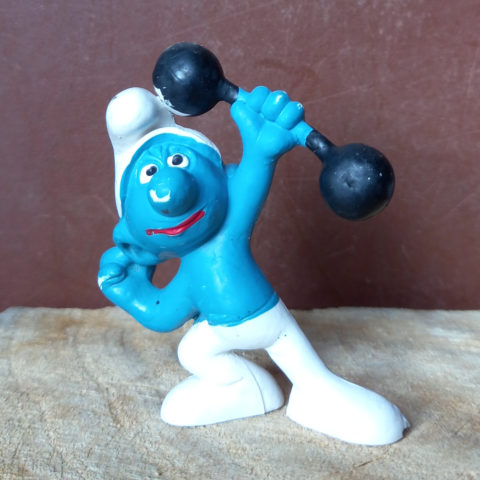 20020 Barbell Gymnast Smurf Without Top (Trimm-Dich-Schlumpf Ohne Trikot) #5