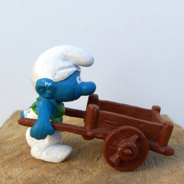 40206 Gardener Super Smurf with Wheel Barrow (Gärtner Schlumpf mit