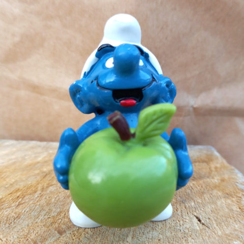 20160 Smurf With Green Apple (Schlumpf Mit Apfel) #3