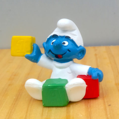 20214 Baby Smurf With Blocks (Baby Smurf With Bauklötzen)