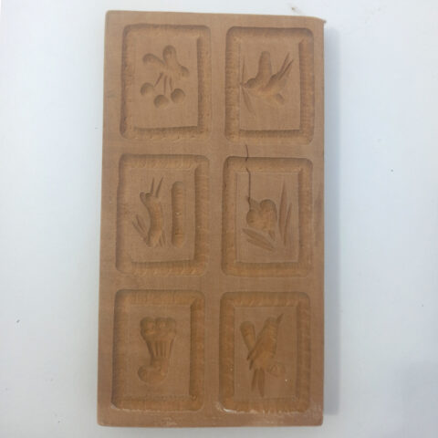 Wooden Cookie Mould with Six Different Motifs #11