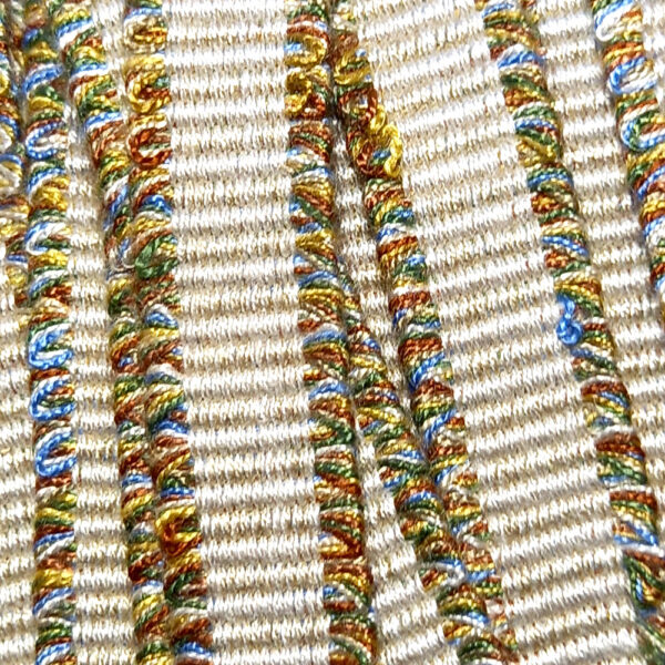 Vintage Upholstery Braid Cream with Coloured Edge (UB-004) sold by the meter - Image 2