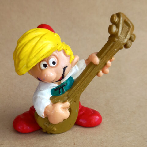 20499 Peewit Smurf Figurine (Pfiffikus Schlumpf Figur) RARE