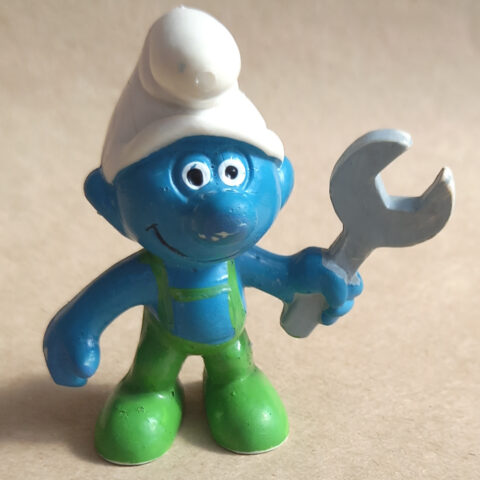20012 Mechanic Smurf Grey Wrench Green Pants (Mechaniker Schlumpf) #6