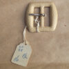 Vintage Faux Leather Belt Buckle Light Brown (BB-006) - Image 2