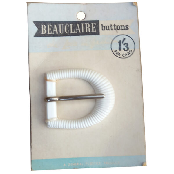 Vintage Beauclaire Belt Buckle White (BB-001) (Original Packaging)