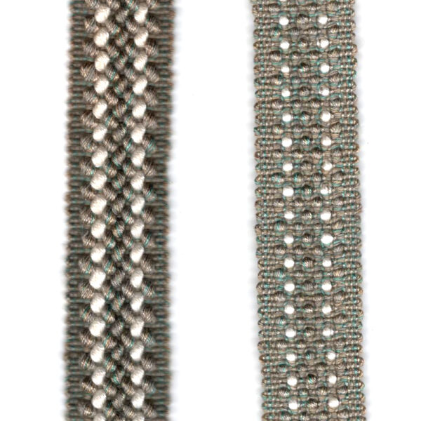 Vintage Upholstery Braid Grey/Beige (UB-021) sold by the meter
