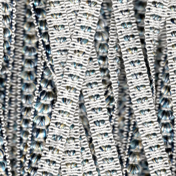 Vintage Upholstery Braid White/Blue (UB-022) sold by the meter - Image 2