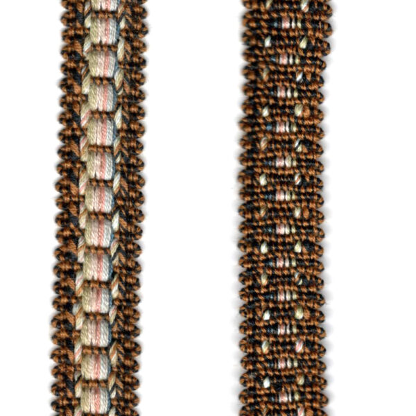 Vintage Upholstery Braid Brown/Beige (UB-007) sold by the meter