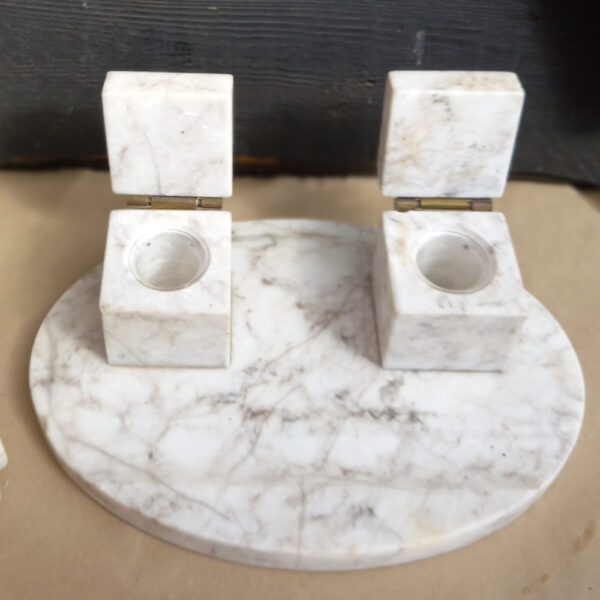Antique Marble Desk Set (Writing Set) 1950s - Image 4