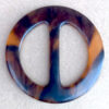 Vintage Round Brown Marbled Belt Slider (BB-020)