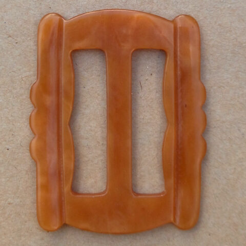 1930s Tan Marbled Belt Slider (BB-027)