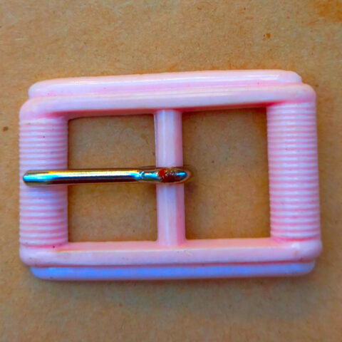 1960s Plastic Belt Buckle Pink (BB-029)