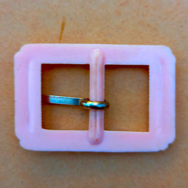 1960s Plastic Belt Buckle Pink (BB-029) - Image 2
