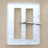 Vintage White Marbled Belt Buckle (BB-032)