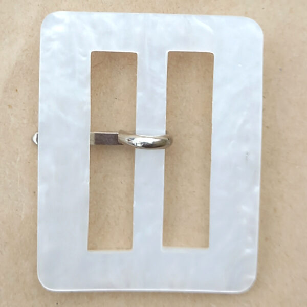 Vintage White Marbled Belt Buckle (BB-032) - Image 2