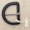 Vintage Half-Round Plastic Belt Buckle Black (BB-036) - Image 2