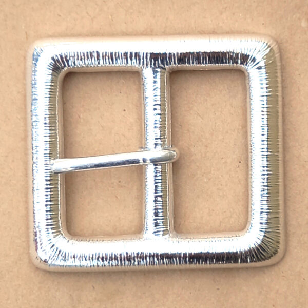 Vintage Square Metal Silver Belt Buckle (BB-037)