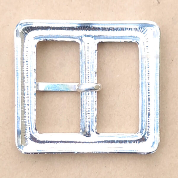 Vintage Square Metal Silver Belt Buckle (BB-037) - Image 2