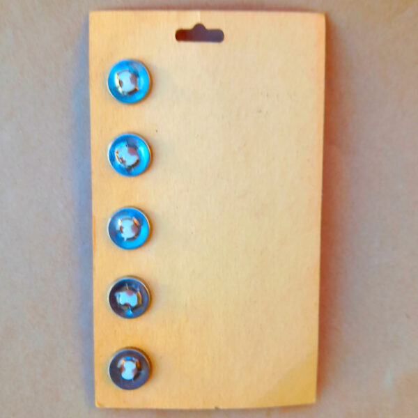 22mm Korbond Self Cover Buttons x6 Size 36 (BUT-006) Original Packaging - Image 2