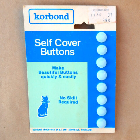 11mm Korbond Self Cover Buttons x8 Size 18 (BUT-007) Original Packaging