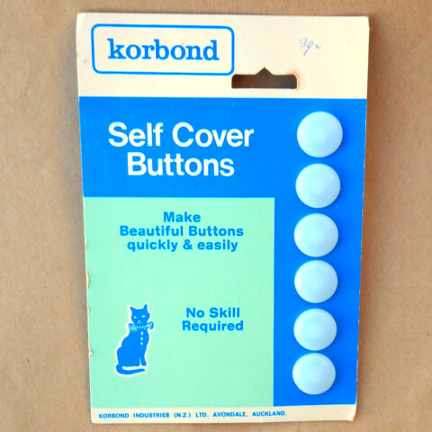 16mm Korbond Self Cover Buttons x6 Size 26 (BUT-008) Original Packaging