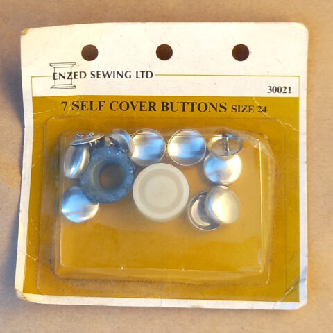 14mm ENZED Self Cover Buttons x7 Size 24 (BUT-012) Original Packaging