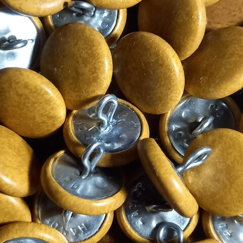 20mm Camel Brown Genuine Leather Buttons (BUT-016)