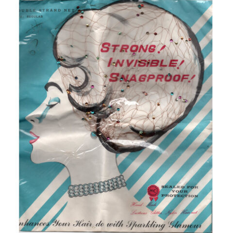 Vintage Nylon Hair Net Snood with Sequences (HAIR-11) in original packet