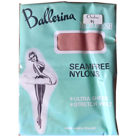 1960s Ballerina Micromesh Seamfree Nylon Stockings Ondine Size 9