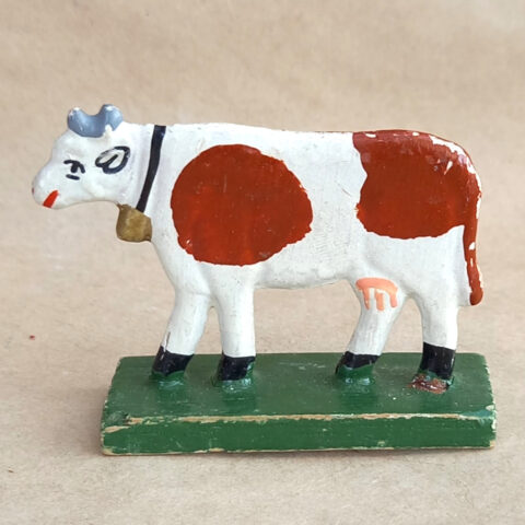 Cow Brown/White (TY-010) 1950s Rossweiner Flachfigur