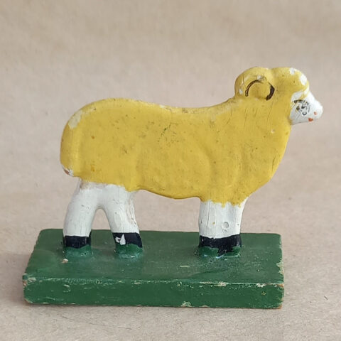 Sheep Yellow (TY-011) 1950s Rossweiner Flachfigur