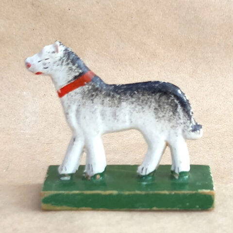 Dog Black/White (TY-015) 1950s Rossweiner Flachfigur