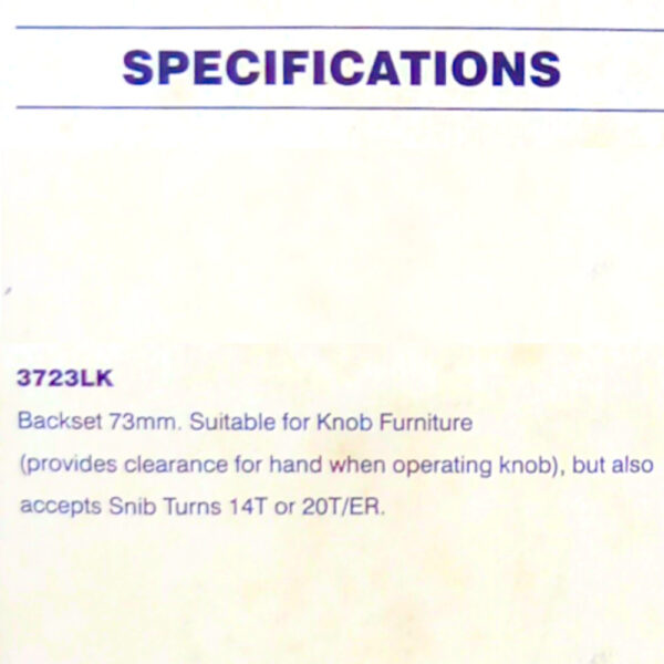 73mm Backset Legge Nickel Plate Mortice Door Latch (ANTR-001) - Image 4